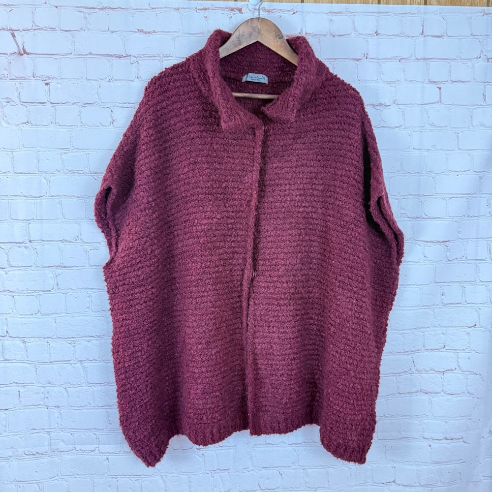 Anthropologie Elsamanda Knit Cardigan Boucle Sweater Coat Made in Italy One Size